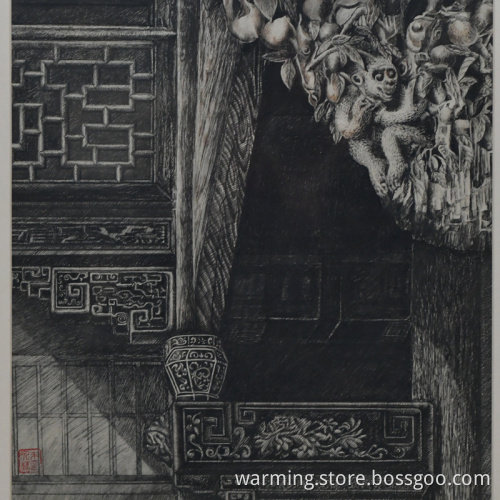 Hand-painted pen painting for living room decoration